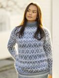Viking Garn 2526-1c Terkel Sweater Blue Grey
