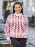 Viking Garn 2526-5a Livea Sweater White-Multi Red