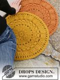 DROPS Autumn Sun Häkeln Sitzmatte - Deutschsprachige Anleitung