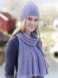 DROPS Ice Flower Mütze und Schal Set - Deutschsprachige Anleitung