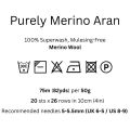 Laughing Hens Purely Merino Aran - Packung mit 10 x 50g Knoten